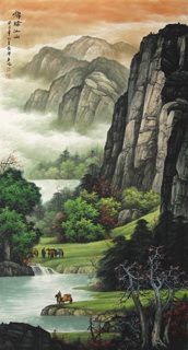 Chinese Mountain and Water Painting,97cm x 180cm,1135078-x