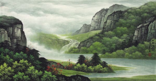 Mountain and Water,48cm x 96cm(19〃 x 38〃),1135091-z