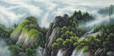 Chinese Mountain and Water Painting,69cm x 138cm,1135098-x