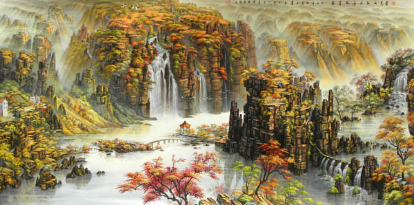 Mountain and Water,124cm x 248cm(49〃 x 97〃),1328001-z