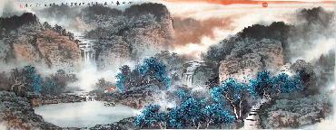 Chinese Mountain and Water Painting,70cm x 180cm,lh11083020-x
