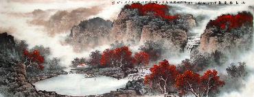 Chinese Mountain and Water Painting,70cm x 180cm,lh11083026-x