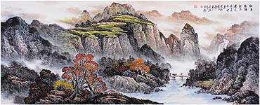 Chinese Mountain and Water Painting,70cm x 180cm,zyg11115002-x