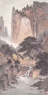 Chinese Mountain and Water Painting,68cm x 136cm,zzb11116004-x