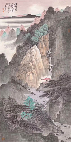Mountain and Water,68cm x 136cm(27〃 x 54〃),zzb11116005-z