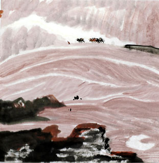 Chinese Mountains Painting,69cm x 69cm,1013035-x