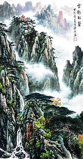 Chinese Mountains Painting,46cm x 68cm,1061048-x
