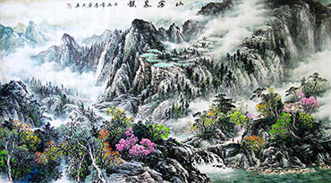 Chinese Mountains Painting,97cm x 180cm,1061057-x