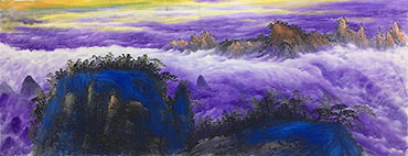 Chinese Mountains Painting,70cm x 180cm,1387004-x