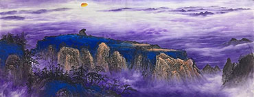 Chinese Mountains Painting,70cm x 180cm,1387008-x