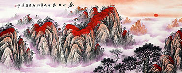 Chinese Mountains Painting,70cm x 180cm,cch11150003-x