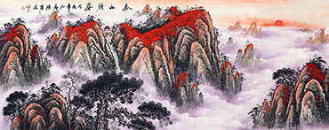 Chinese Mountains Painting,70cm x 180cm,cch11150004-x