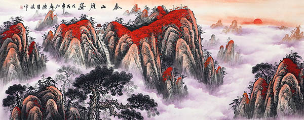 Mountains,70cm x 180cm(27〃 x 70〃),cch11150004-z