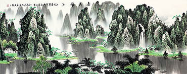 Chinese Mountains Painting,70cm x 180cm,cxa11149002-x