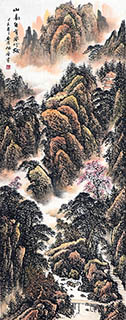 Chinese Mountains Painting,70cm x 180cm,cxa11149003-x
