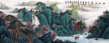 Chinese Mountains Painting,70cm x 180cm,zhp11154004-x