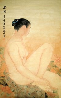 Chinese Nude Girl Painting,68cm x 110cm,3726003-x