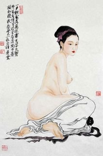 Chinese Nude Girl Painting,69cm x 46cm,3776035-x