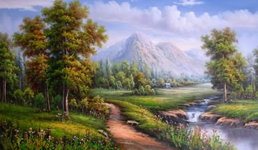 Landscape Oil Painting,60cm x 120cm,6158015-x