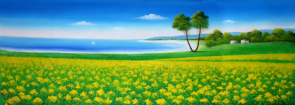 Landscape Oil Painting,40cm x 120cm(16〃 x 48〃),6158028-z