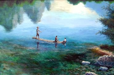 Landscape Oil Painting,90cm x 180cm,zmh6173001-x