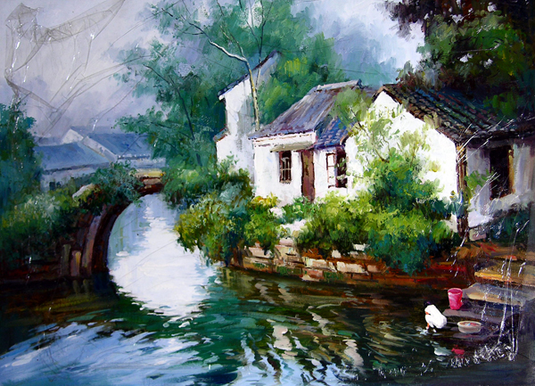 Landscape Oil Painting,80cm x 100cm(31〃 x 39〃),6161003-z