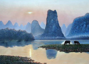 Landscape Oil Painting,40cm x 80cm,ymh6177002-x