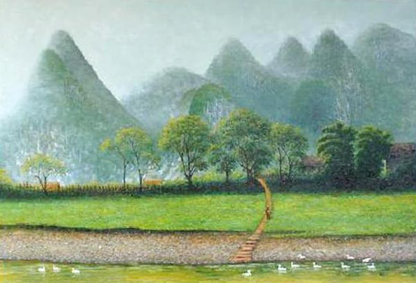 Landscape Oil Painting,60cm x 90cm(23〃 x 35〃),6163011-z