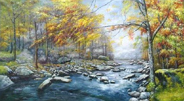 Landscape Oil Painting,60cm x 90cm(23〃 x 35〃),6163015-z