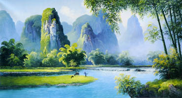Landscape Oil Painting,36cm x 52cm,611098013-x