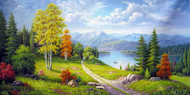 Landscape Oil Painting,60cm x 120cm,6165004-x