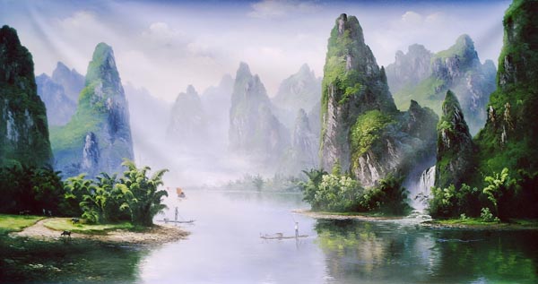Landscape Oil Painting,60cm x 120cm(24〃 x 48〃),6165018-z
