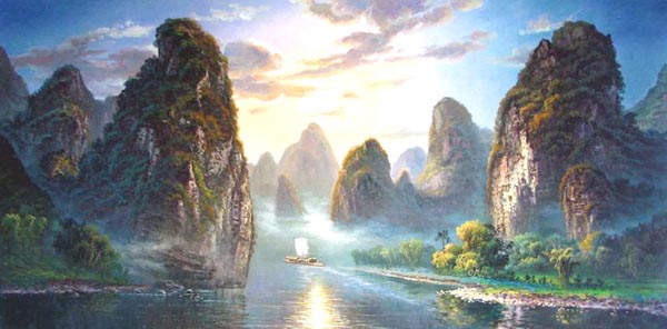 Landscape Oil Painting,66cm x 130cm(26〃 x 51〃),6169004-z