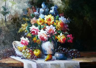 Floral Oil Painting,60cm x 90cm,6257003-x