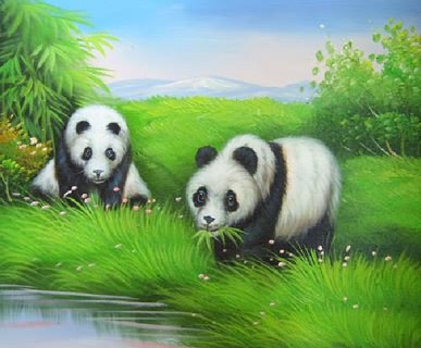 Animal Oil Painting,50cm x 100cm,6470005-x