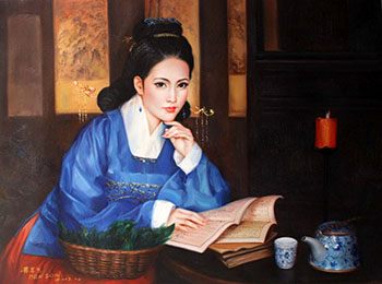 Portrait Oil Painting,76cm x 98cm,lbs6381004-x