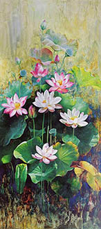 Floral Oil Painting,60cm x 120cm,lcq6280004-x