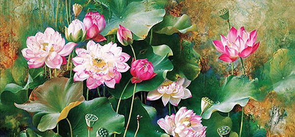 Floral Oil Painting,60cm x 120cm(24〃 x 48〃),lcq6280008-z
