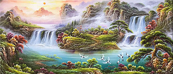 Landscape Oil Painting,100cm x 170cm(39〃 x 67〃),llm6172004-z