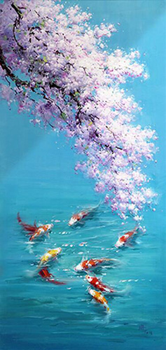 Floral Oil Painting,60cm x 120cm(24〃 x 48〃),lxs6278010-z