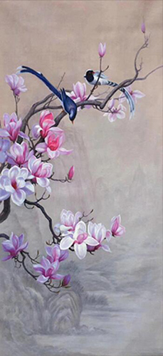 Floral Oil Painting,60cm x 120cm(24〃 x 48〃),lxs6278012-z