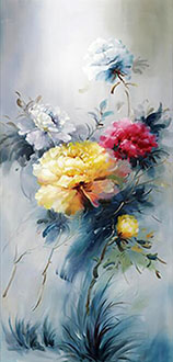 Floral Oil Painting,69cm x 138cm,lcq6280010-x