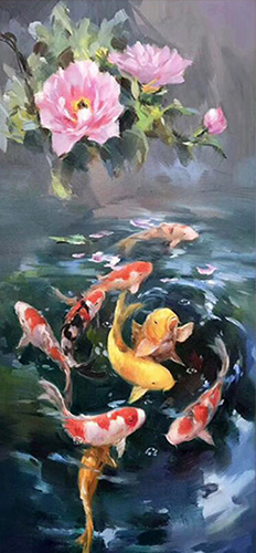 Floral Oil Painting,80cm x 160cm(31〃 x 63〃),lxs6278022-z