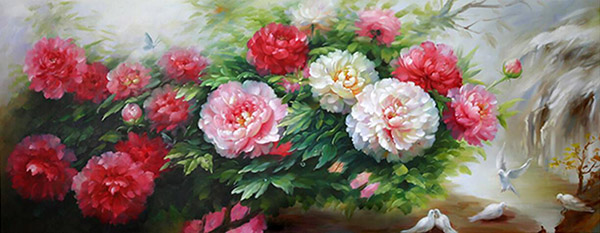 Floral Oil Painting,80cm x 160cm(31〃 x 63〃),lxs6278024-z