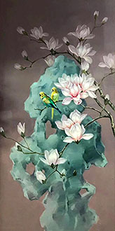 Floral Oil Painting,69cm x 138cm,lxs6278029-x