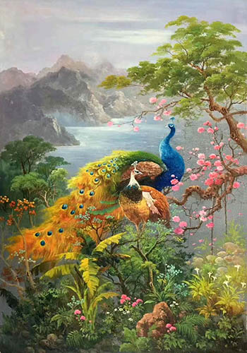 Floral Oil Painting,60cm x 120cm(24〃 x 48〃),lys6282006-z
