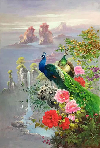 Floral Oil Painting,60cm x 120cm(24〃 x 48〃),lys6282012-z