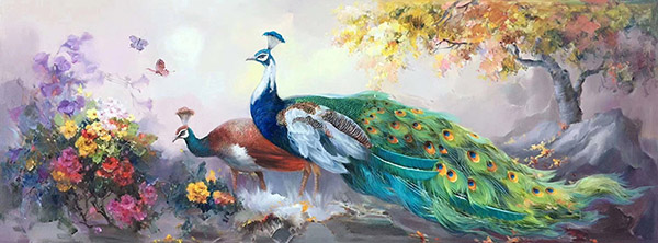 Floral Oil Painting,80cm x 160cm(31〃 x 63〃),lys6282016-z