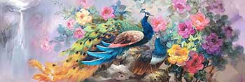 Floral Oil Painting,80cm x 160cm,lys6282017-x