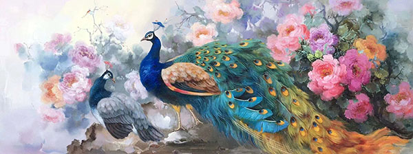 Floral Oil Painting,80cm x 160cm(31〃 x 63〃),lys6282026-z